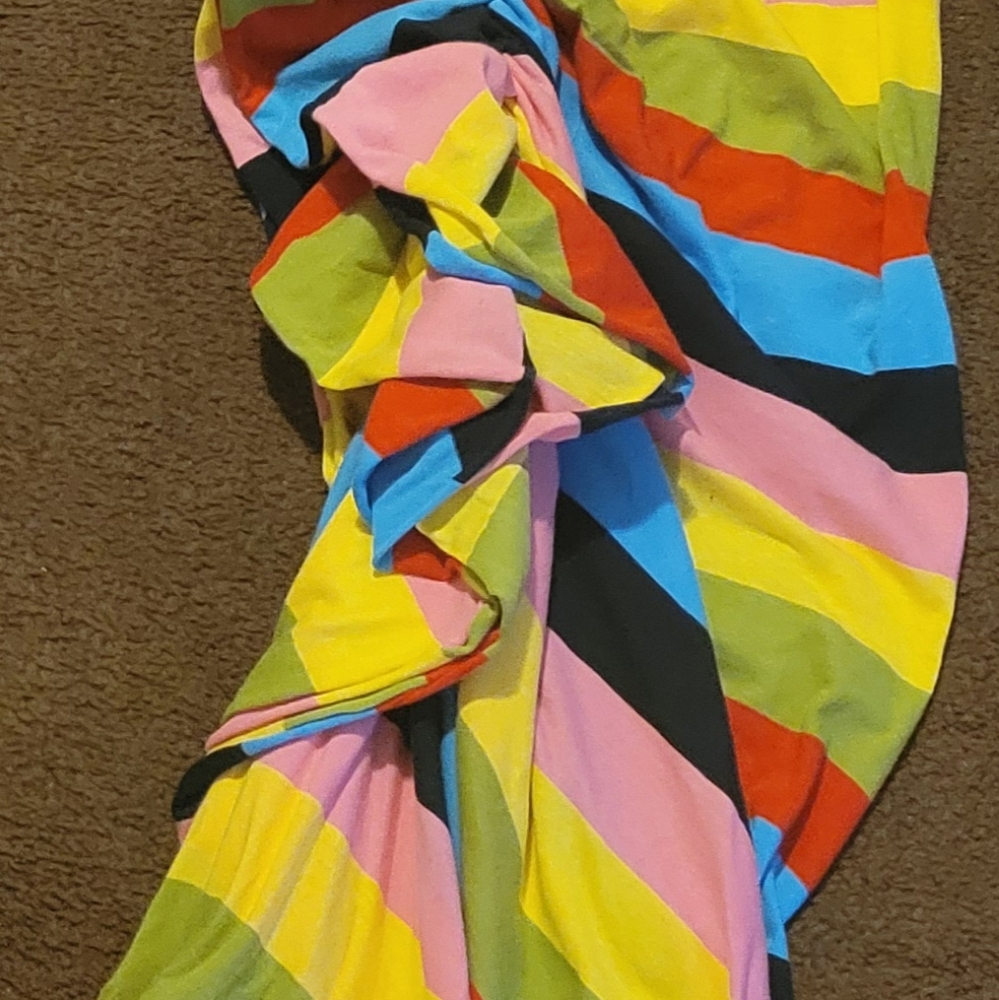 Philthy Ragz Multicolored Ruffle Front Dress NWOT - Picture 4 of 7